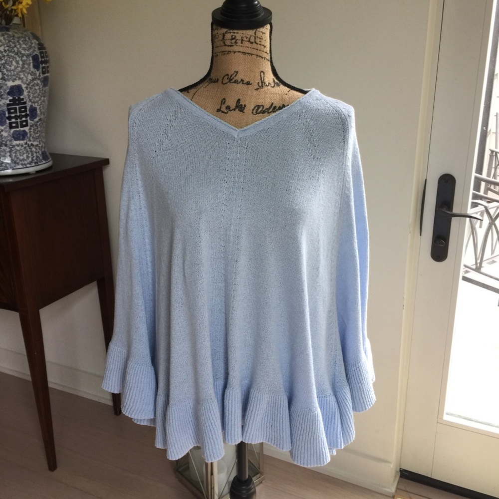 Lilly Pulitzer blue sweater or poncho